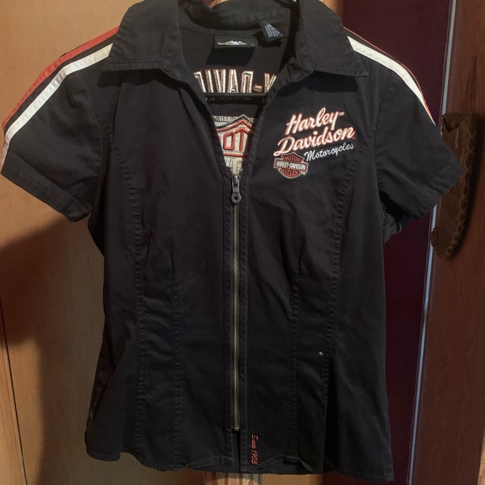 Harley Davidson zip up top